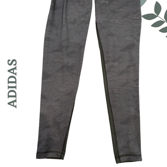 Adidas Olive Green High-Rise Compression Leggings | Activewear | Size Medium - Picture 5 of 7